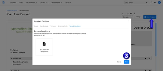 Add Terms and Conditions 3