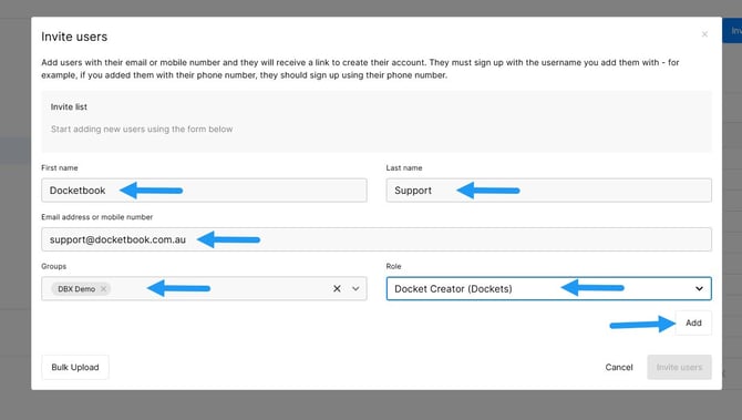 Docket Creator Dockets