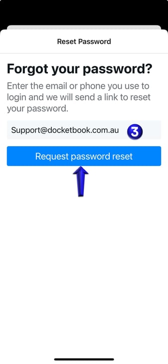 Reset password