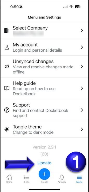 Update Docketbook App
